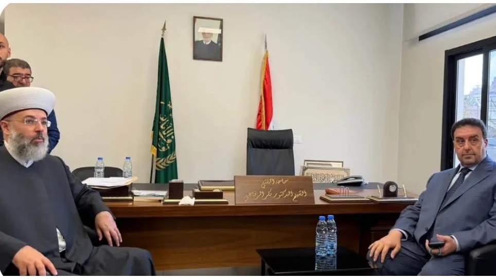 المفتي الرفاعي استقبل البعريني: بعلبك الهرمل وعكار تطالبان بحضور الدولة بمؤسساتها وخدماتها