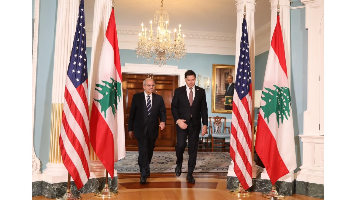 رئيس الحكومة يبحث مع روبيو مسار استعادة لبنان سيادته ويؤكد أهمية الدعم الأميركي للجيش
