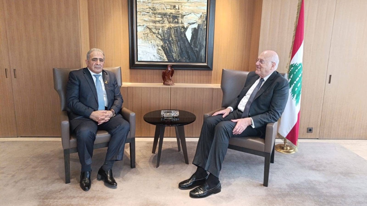 السفير الأسعد التقى الرئيس ميقاتي ودعا إلى تعزيز العلاقات اللبنانية الفلسطينية