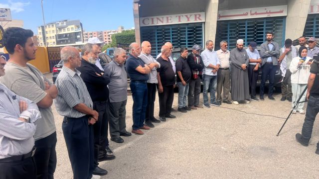 اعتصام أمام الأونروا في صور دفاعًا عن حقوق اللاجئين الفلسطينيين وكرامتهم