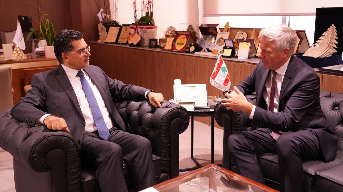 Morcos meets German Ambassador, Lebanese Private Sector Network, Italian technical delegation