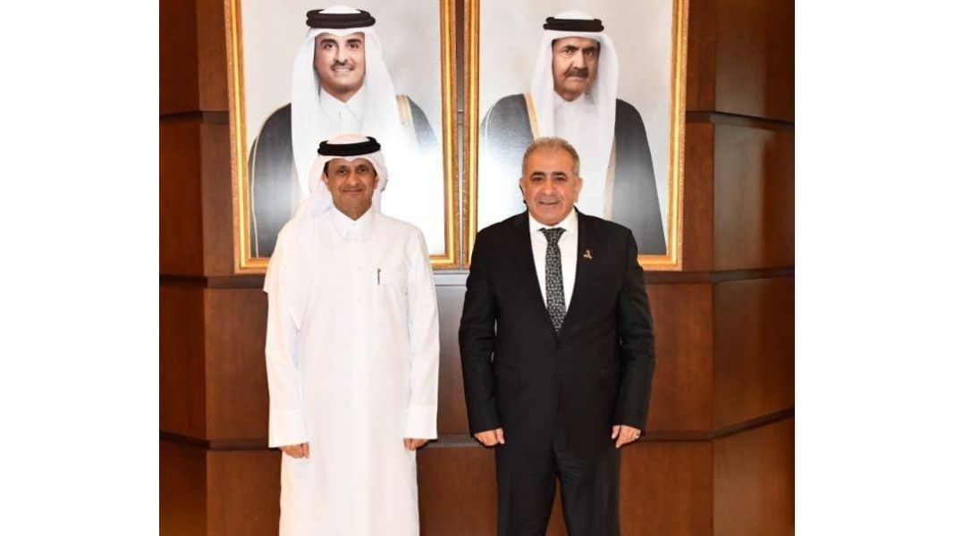 Al-Asaad discusses developments in the Palestinian territories with his Qatari counterpart